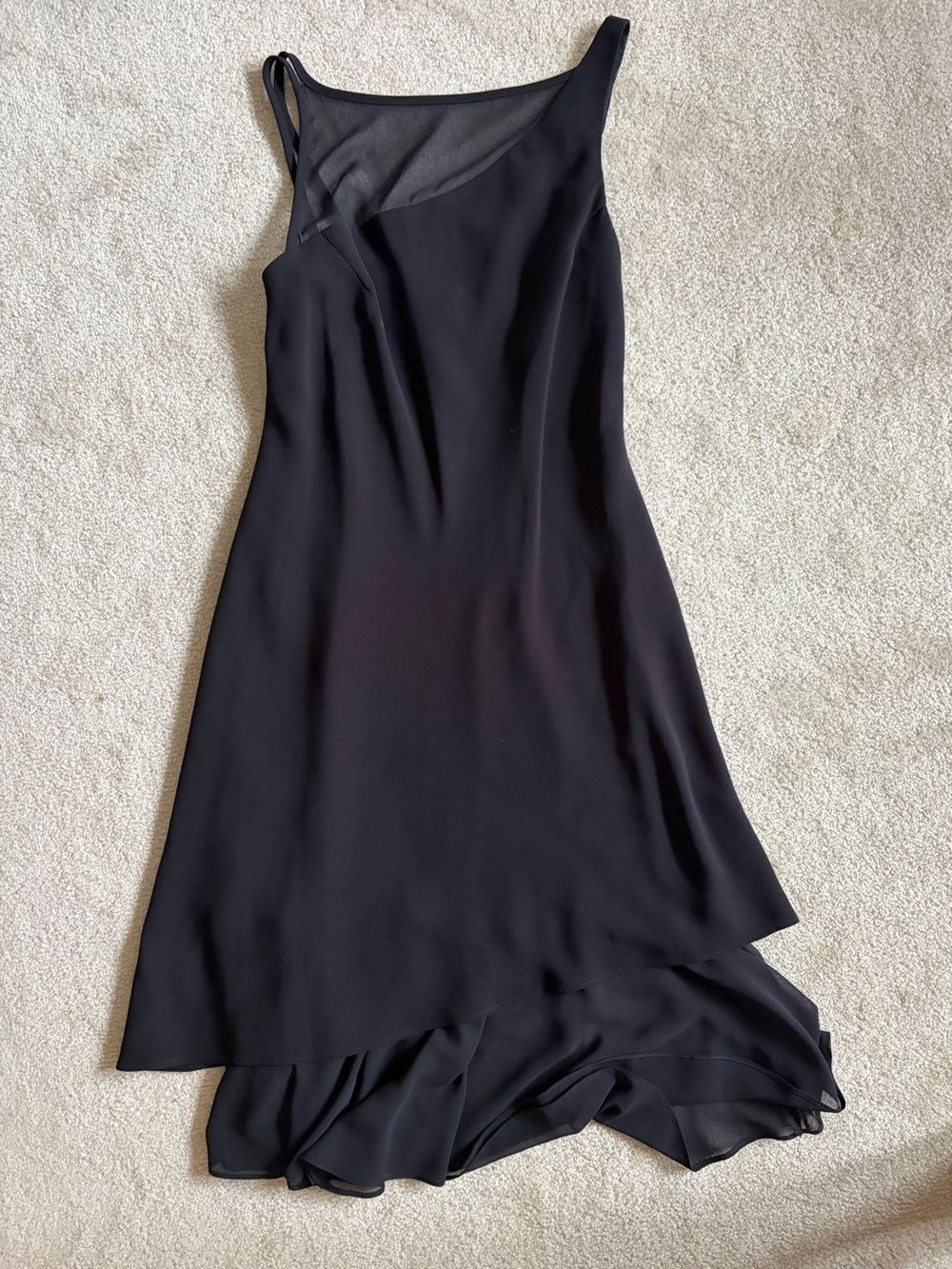 π₯ SALE! 5 for $20 ποΈ Vintage Elegant Black Asymmetrical Slip Dress